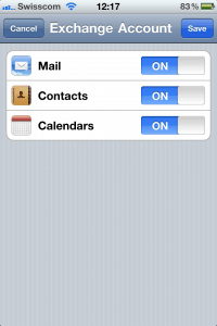 iPhone Mail Accounts Hotmail Exchange