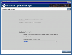 HP Smart Update Manager on Hyper-V Core Server