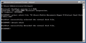 Attach VHD with Diskpart.exe