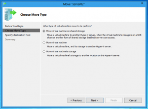 Windows Server 8 Hyper-V VM Move