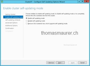 CAU configure self-updating