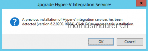 Hyper-V Integration Services Upgrade