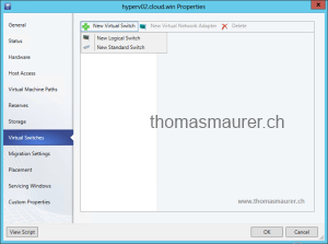 SCVMM Logical Switch Hyper-V Host