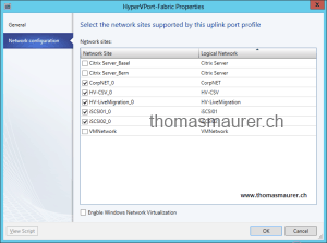 SCVMM Uplink Port Profile