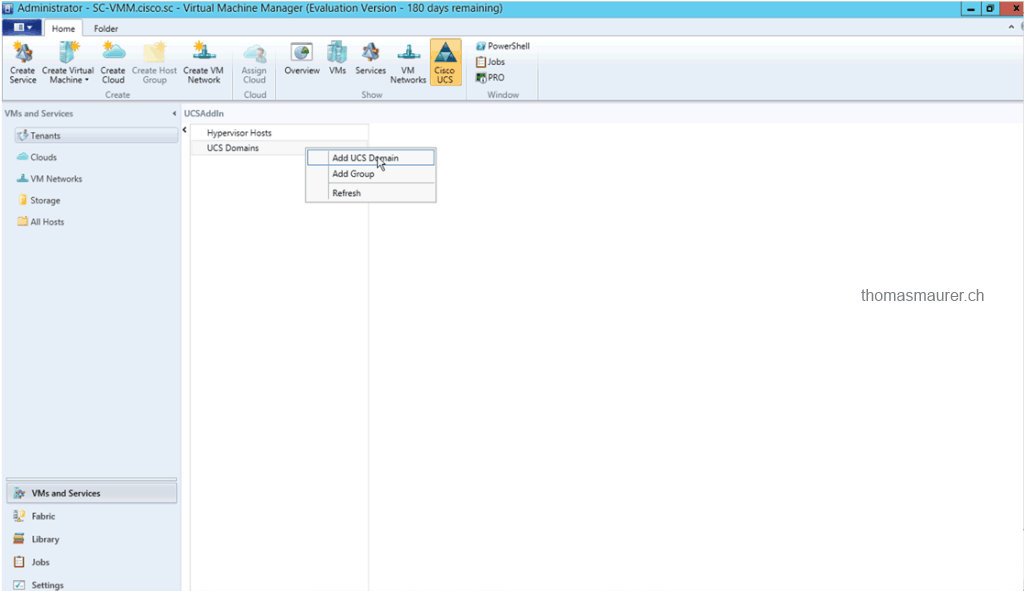 Add UCS Domain to SCVMM