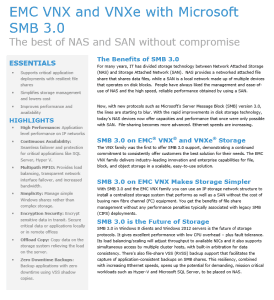 EMC SMB 3 the future of Storage