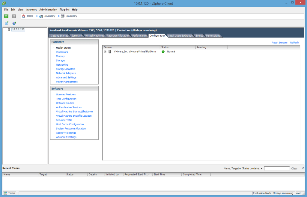 VMware ESXi vSphere Client Configuration