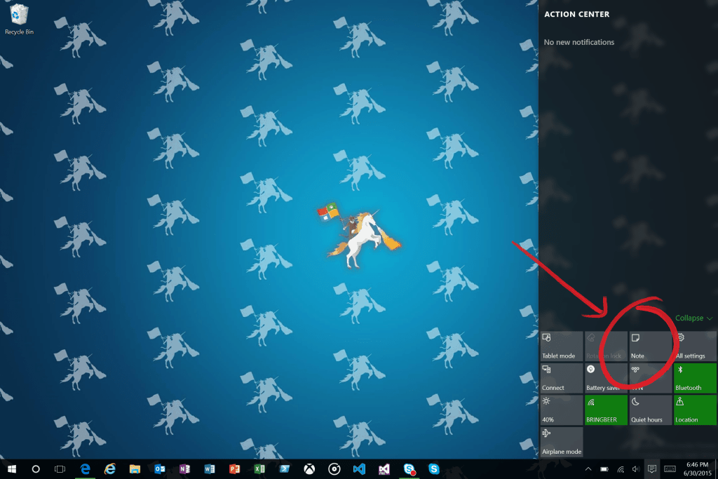 Windows 10 Quick Note