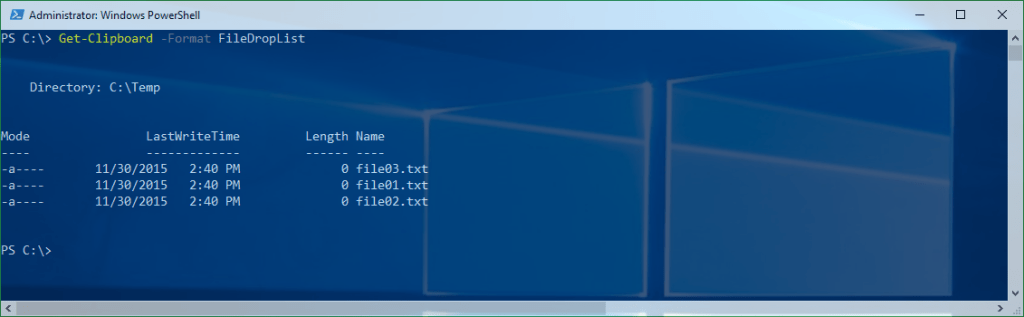 PowerShell Get-Clipboard