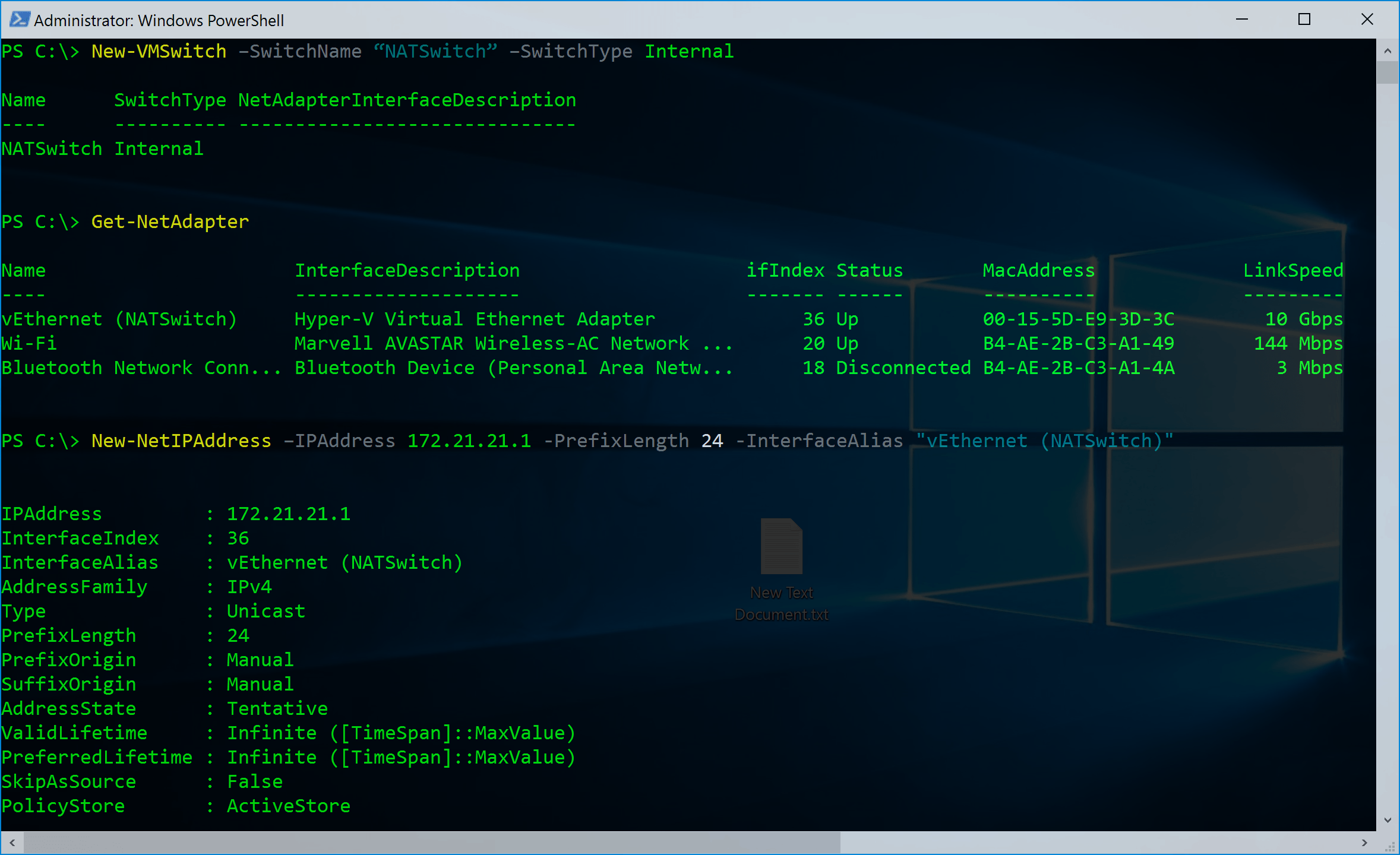 Hyper-V NAT Switch