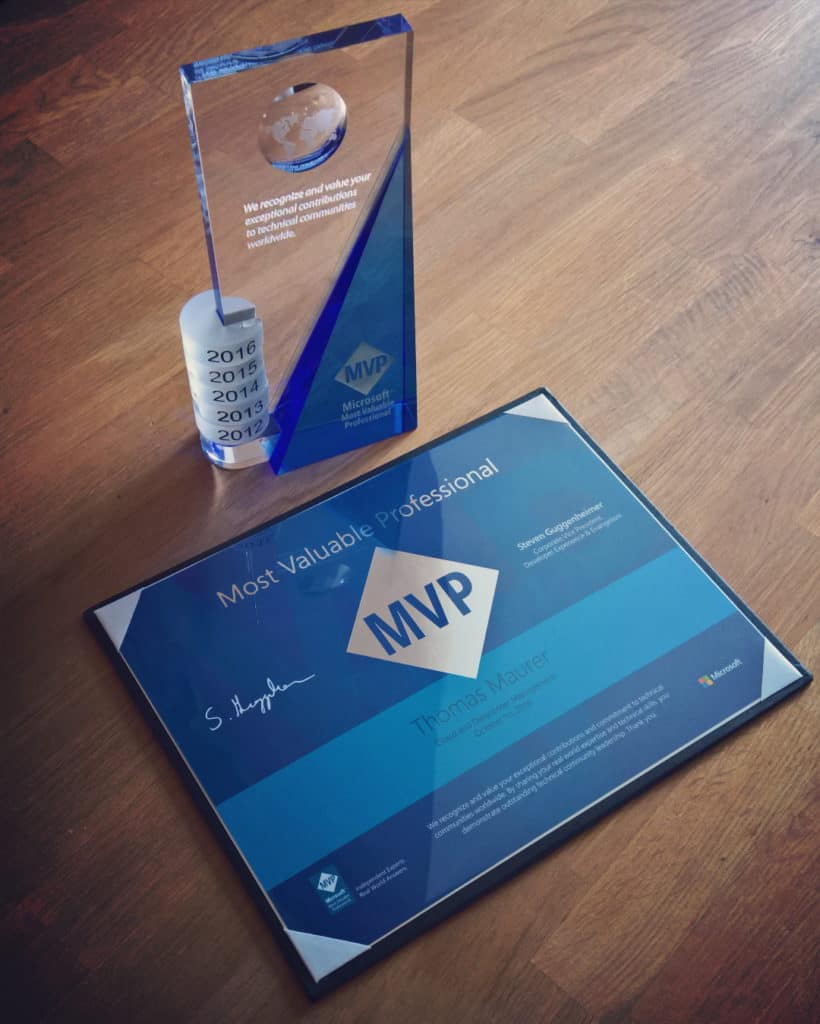 Microsoft MVP Award 2016