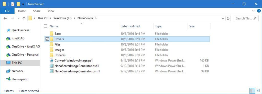 Nano Server Folder