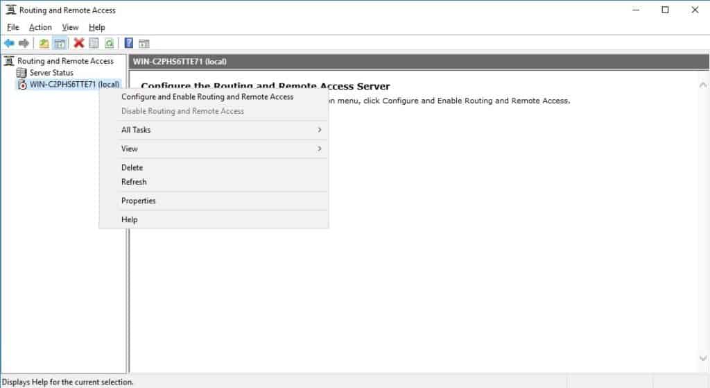 Configure and Enable Routing and Remote Access VPN