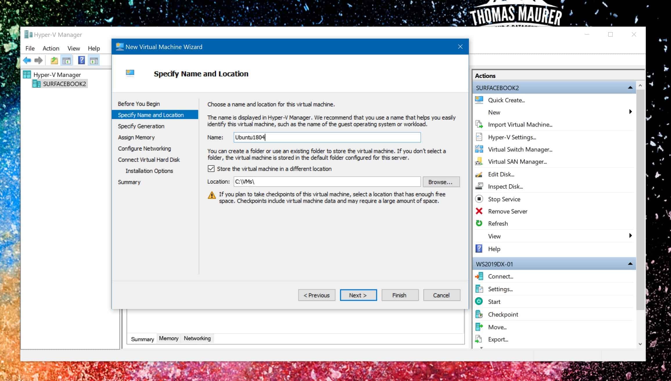 Create Ubuntu Hyper-V Generation 2 Virtual Machine