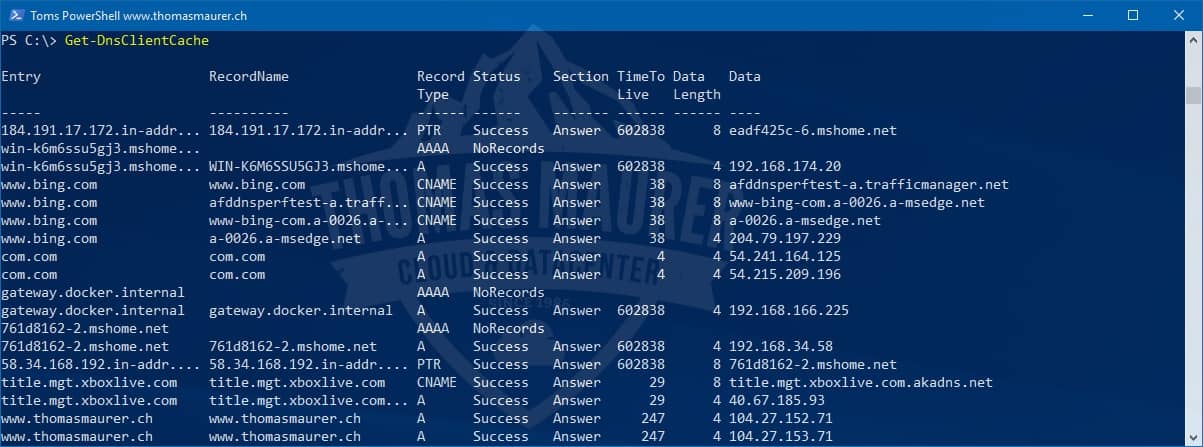 Flush DNS Cache with PowerShell