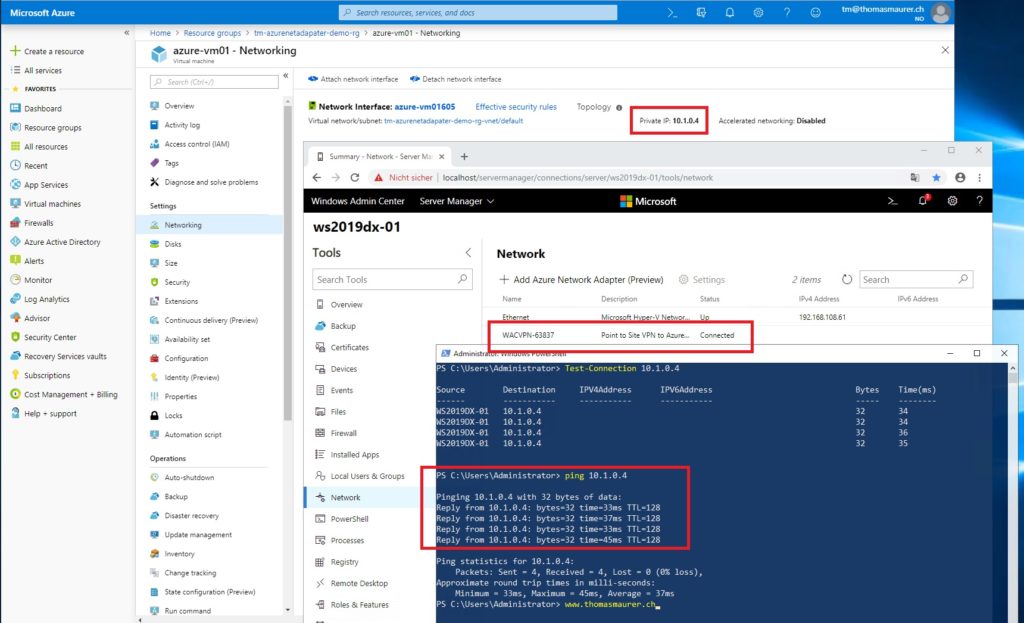 Connect to an Azure Virtual network