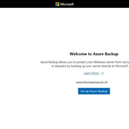 Windows Admin Center Azure Backup