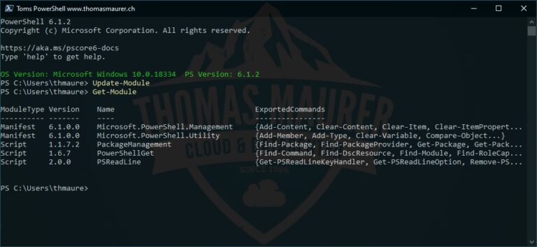 PowerShell Modules PowerShellGet and PackageManagement