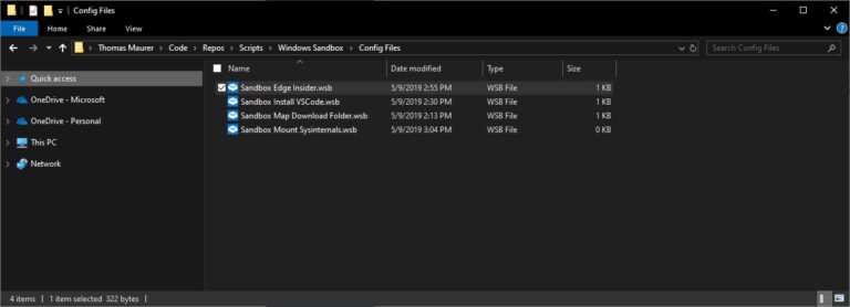 Windows Sandbox Configuration Files
