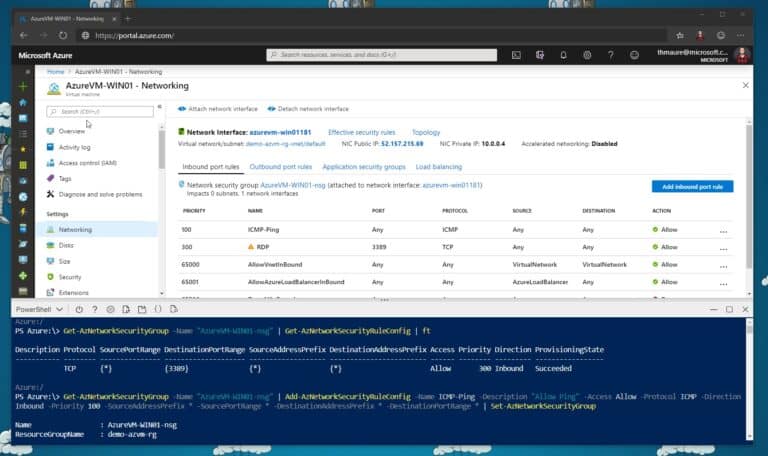 Configure Network Security Group PowerShell