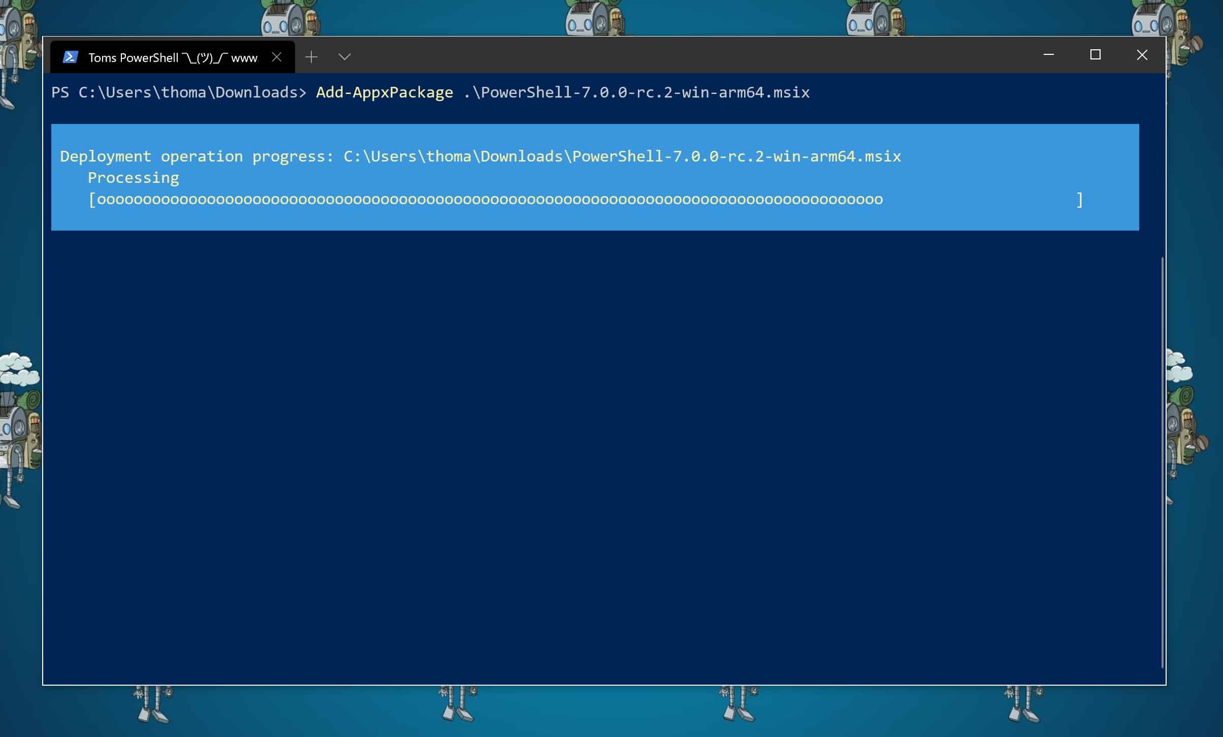 windows terminal powershell 7