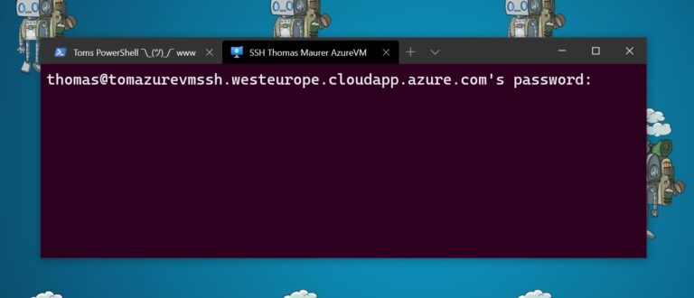 Windows Terminal Azure VM SSH remote session