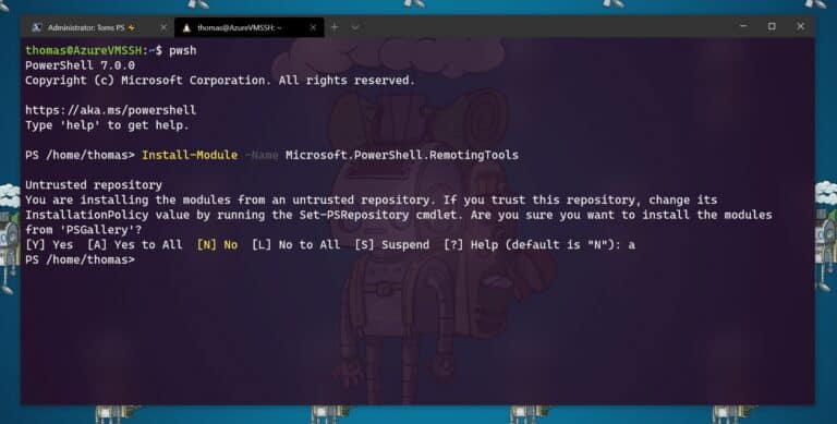 Install-Module PowerShell Remoting Tools