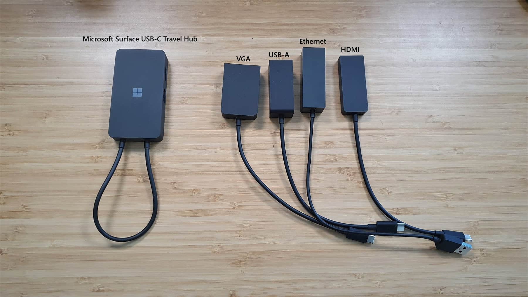 Microsoft USB-C Travel Hub - docking station - USB-C - VGA, HDMI - GigE