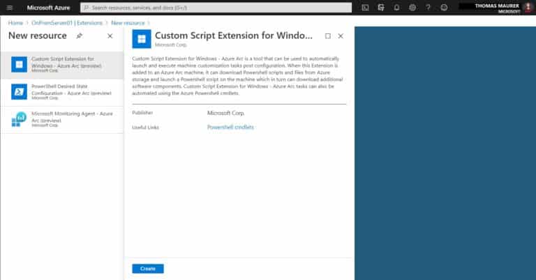 Add Custom Script Extension Azure Arc Server