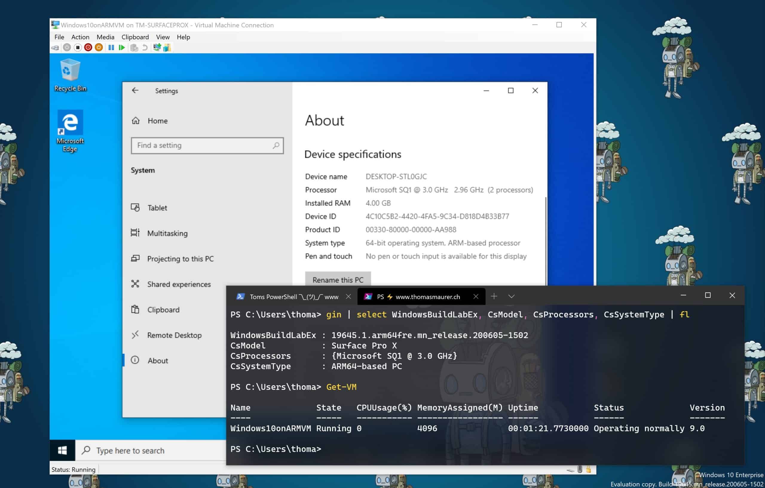 Run Hyper-V on Windows 10 on ARM and the Surface Pro X
