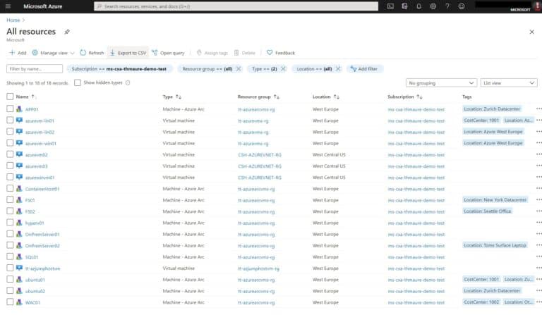 Inventory for Azure Arc enabled Servers and Azure VMs