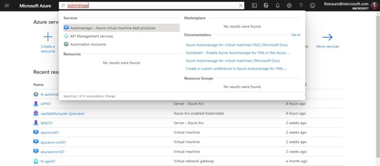 Automanage for Azure virtual machines VMs