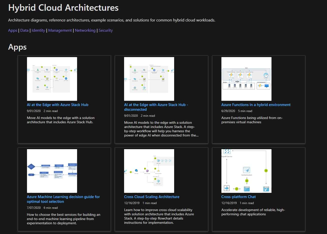 Azure Hybrid Cloud Architectures