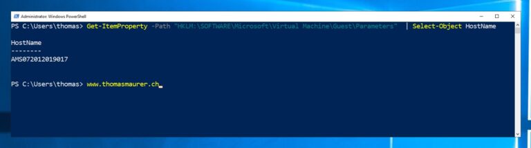 Get physical hostname of a Hyper-V VM using PowerShell