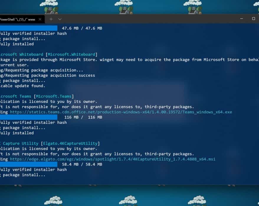 Install Azure Tools using command line WinGet PowerShell