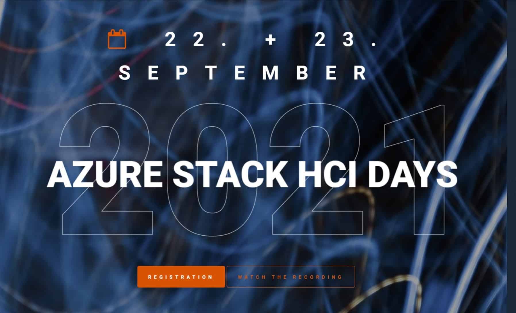 Azure Stack HCI Days 2021