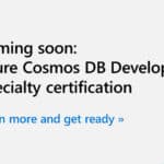 DP-420 Microsoft Azure Cosmos DB Developer Certification Exam Study Guide