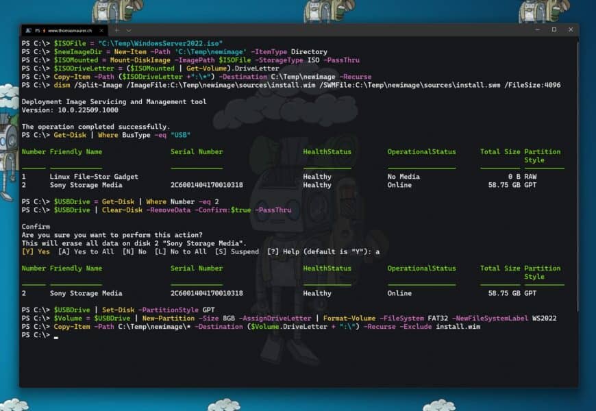 Create an USB Drive for Windows Server 2025 Installation