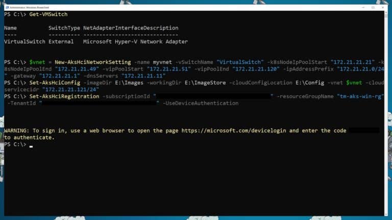 Create AKS Configuration and Registration in Azure