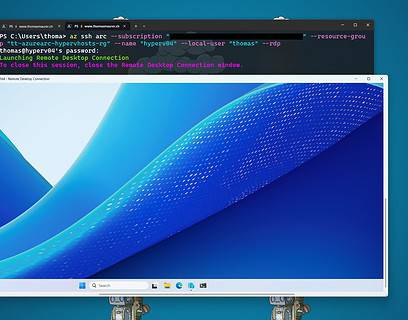Remote Desktop Connection RDP to Azure Arc-enabled Windows Server machines