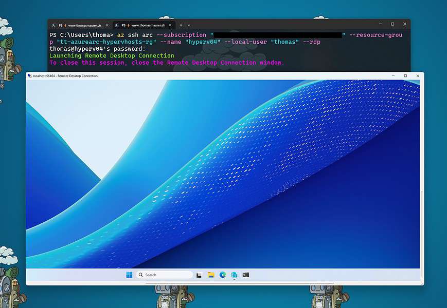 Remote Desktop Connection RDP to Azure Arc-enabled Windows Server machines